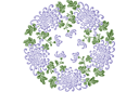 Schablonen mit östlich Motiven - Medaillon im Orientalstil mit Chrysanthemen