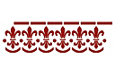Schablonen für Bordüre im klassischen Stil - Bordürenmotiv mit heraldische Lilien