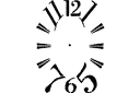 Schablonen von verschiedenen Objekten - Zifferblatt 4