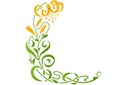 Schablonen für die Ecken - Blühende Lilie
