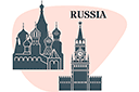 Schablonen von Gebäuden und Architektur - Russland - Sehenswürdigkeiten der Welt