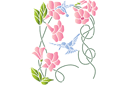 Schablonen für Blumen zeichnen - Hasenglöckchen und Kolibri