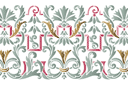 Schablonen für Bordüre im klassischen Stil - Mittelalterliches Motiv 5b