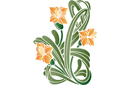 Schablonen für Blumen zeichnen - Ecke aus Lilien 21