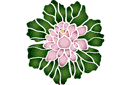 Schablonen für Blumen zeichnen - Wasserlilie 22