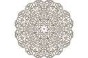 Schablonen mit Arabesken - Kreisförmiges Motiv 52a