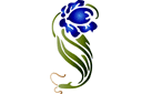 Schablonen für Blumen zeichnen - Stilisierte Iris