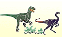 Dinosaurier zeichnen Schablonen - Jagd der Dinosaurier