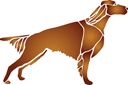 Tiere zeichnen Schablonen - Vorstehhund