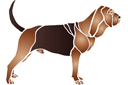 Tiere zeichnen Schablonen - Bluthund