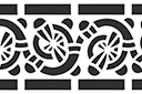 Schablonen für die Wandkanten  in ethnischen Stil - Keltischer Bordüre 2729