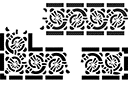 Schablonen für die Ecken - Keltischer Bordüre und Ecke 2729