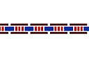 Schablonen für die Wandkanten  in ethnischen Stil - Einfache Bordürenmotiv 2