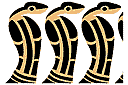 Schablonen im ägyptischen Stil - Bordürenmotiv mit Kobras