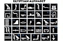 Schablonen im ägyptischen Stil - Ägyptische Alphabet