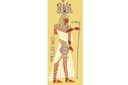 Schablonen im ägyptischen Stil - Pharao Seti