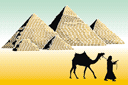 Schablonen im ägyptischen Stil - Ägyptische Pyramiden 