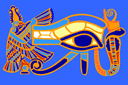 Schablonen im ägyptischen Stil - Horusauge