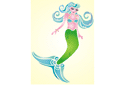 Schablonen für die Raumdekor des Kindes - Meeresmärchen - Magische Meerjungfrau