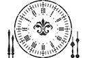 Schablonen von verschiedenen Objekten - Stundenzifferblatt und Zeiger 7