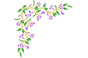 Schablonen für die Ecken - Blume des Immergrün