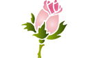 Schablonen für Rosen zeichnen - Rosenknospe