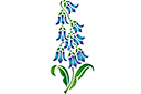 Schablonen für Blumen zeichnen - Glockenblumen für Mittsommerkranz