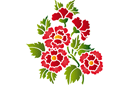 Schablonen für Blumen zeichnen - Dekorativer Strauß 031a