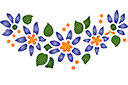 Schablonen für Blumen zeichnen - Motiv aus Wildblumenring 040