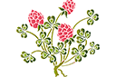 Schablonen für Blumen zeichnen - Blühender Klee 76-1