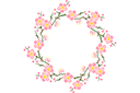 Schablonen für Blumen zeichnen - Ring aus Sakura 101