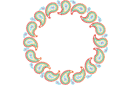 Schablonen Indische Mustern - Kreis aus Paisleymuster