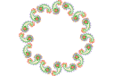 Schablonen Indische Mustern - Kreis aus Paisleymuster 122