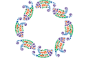Kreismuster Schablonen - Kreis aus Paisleymuster 145