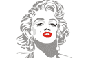 Schablonen mit historischen Motiven - Marilyn Monroe