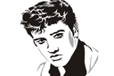 Schablonen mit historischen Motiven - Junge Elvis Presley