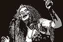 Schablonen mit historischen Motiven - Janice Joplin