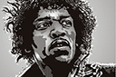 Schablonen mit historischen Motiven - Jimi Hendrix