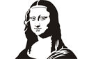 Schablonen mit historischen Motiven - Mona Lisa