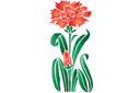 Schablonen für Blumen zeichnen - Rote Nelke