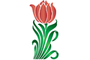 Schablonen für Blumen zeichnen - Große Tulpe