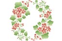 Kreismuster Schablonen - Kreisförmiges Motiv mit Geranium
