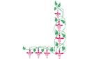 Schablonen für die Ecken - Ecke aus Fuchsien