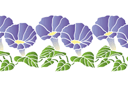 Schablonen für Blumen zeichnen - Bordürenmotiv mit Glockenblumen 7