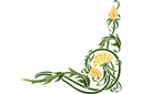 Schablonen für Blumen zeichnen - Gelbe Pusteblume