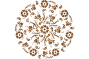 Kreismuster Schablonen - Blumenmedaillon 22