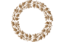 Schablonensätzen - Motiv mit Hasenglöckchen in Form eines Kreis