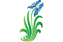 Schablonen für Blumen zeichnen - Schwertlilie 24