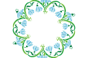 Schablonen für Blumen zeichnen - Kleiner Kreis aus Schneeglöckchen