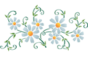 Schablonen für Blumen zeichnen - Motiv mit Kamille 43